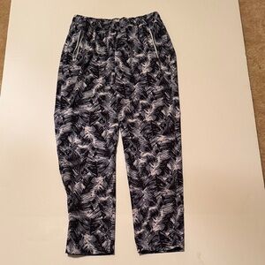 Women’s Black and Gray Patterned Pants polyester and spandex blend